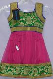Baby Girl’s Cute Anarkali Dress in Pink Green, 3 Pcs  1 to 2 Year Old #5223